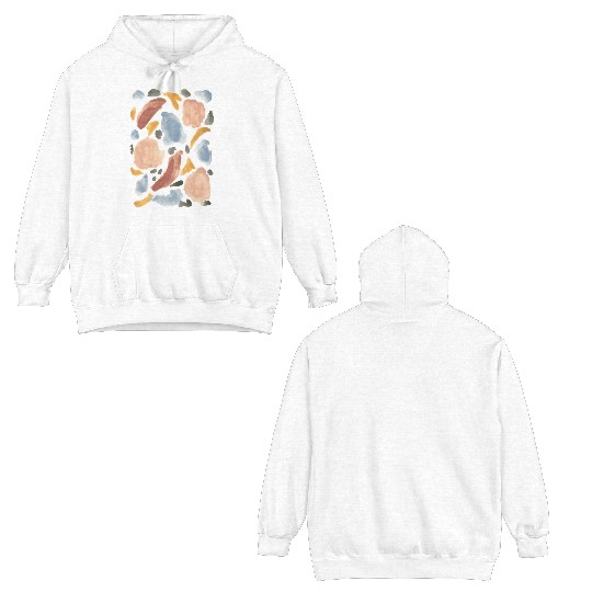 abstract pastel watercolour pattern Double Sided Hoodies