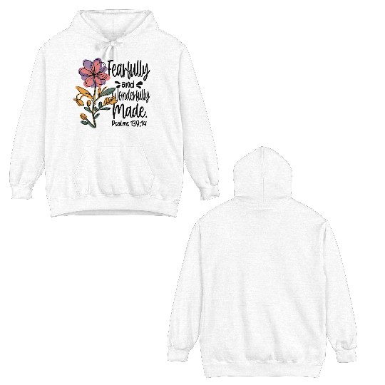 Boho Christian Floral Christian Double Sided Hoodies