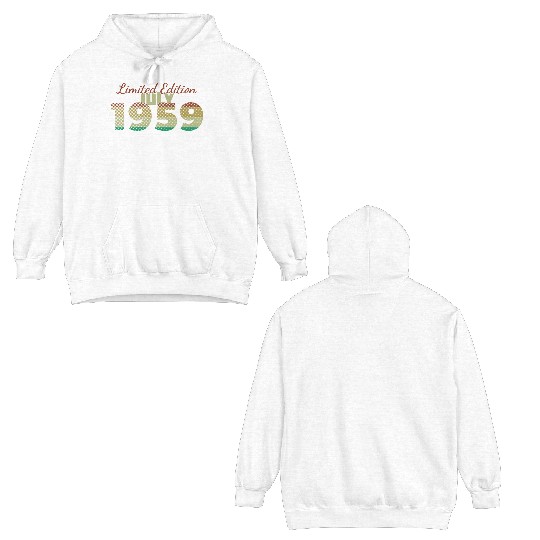 66th birthday Limited Edition SCR 07/1959 Double Sided Hoodies
