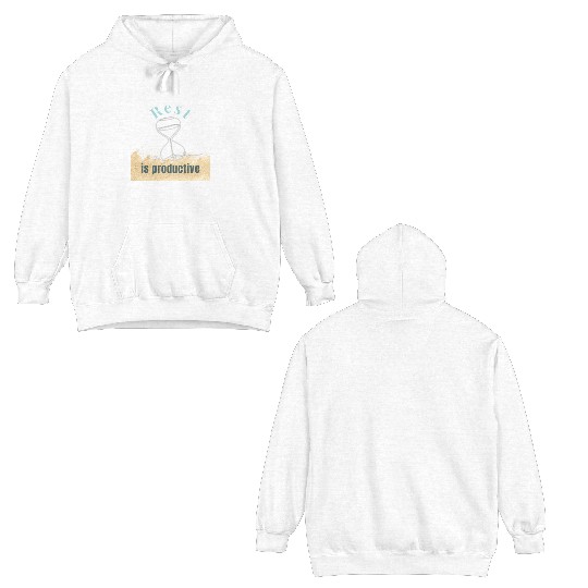 Rest Is Productive – Mental Health Awareness Minim Double Sided Hoodies