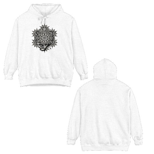 Life and Death Sacred Geometry Skull Flower Double Sided Hoodies
