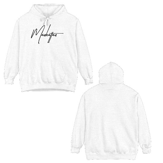 Manhattan – Urban Cool in One Word Double Sided Hoodies