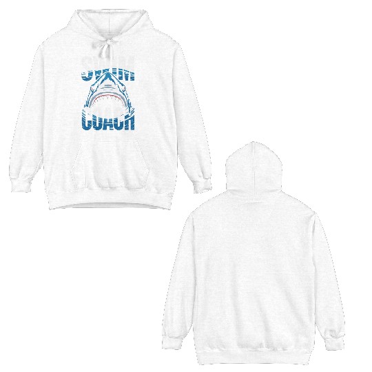 Swim Coach Shark Double Sided Hoodies