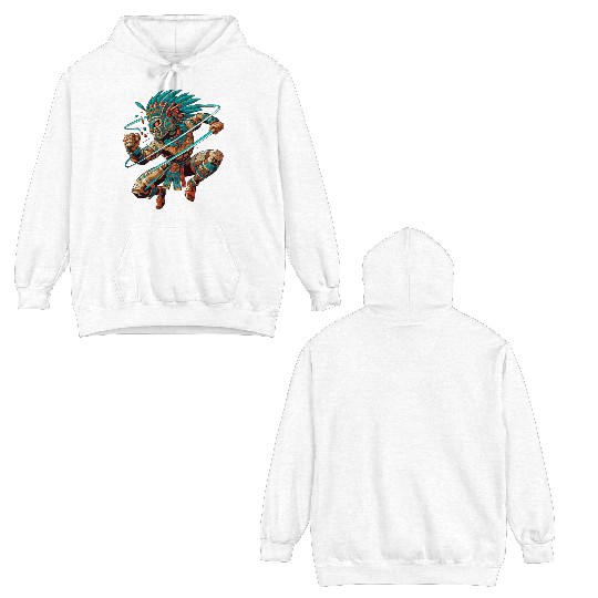 Aztec Warrior - Inca Maya Mayans Double Sided Hoodies