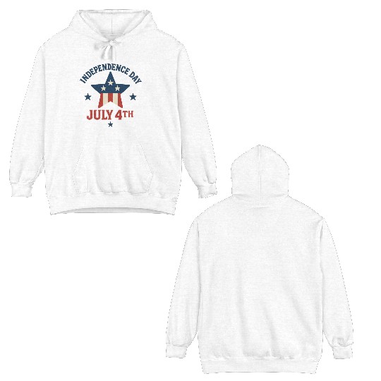 Independence Day Star Celebration Double Sided Hoodies