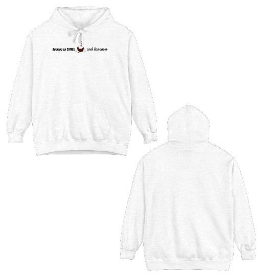 Running on Coffee and Sarcasm - funny Caffeine Double Sided Hoodies