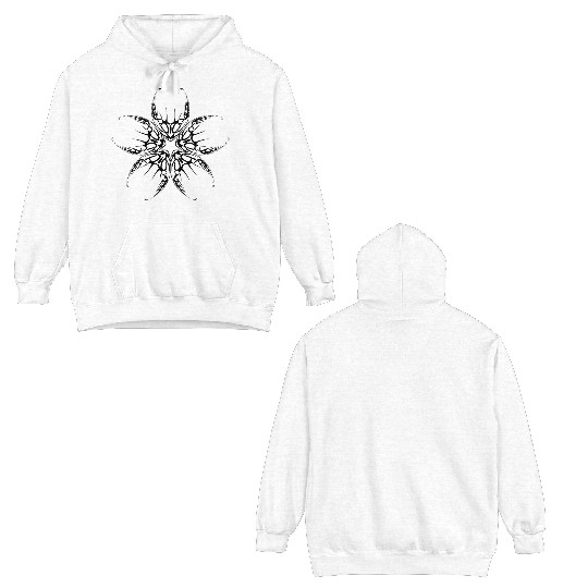 Tribal Scorpion – Bold Black Line Art Design Double Sided Hoodies