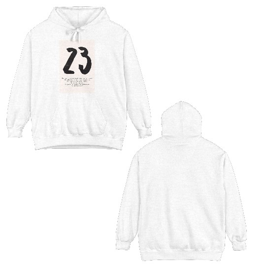 Psalm 23 Typo Minimalist Christian poster Double Sided Hoodies