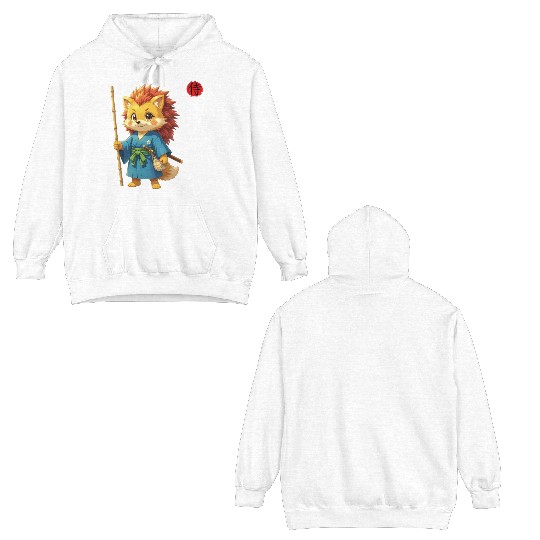 Samurai Hedgehog Anime Character Kanji Art Double Sided Hoodies