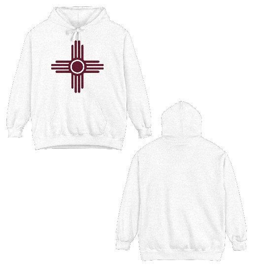 Zia Sun, Zia Pueblo, New Mexico, Sun Symbol, SVG, Double Sided Hoodies