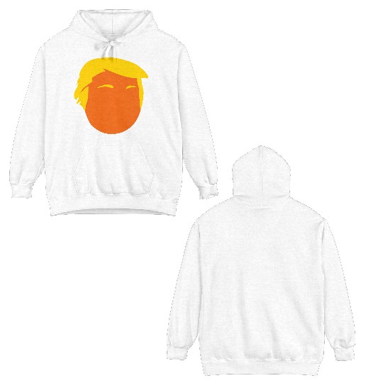 Trump Orange Head Double Sided Hoodies