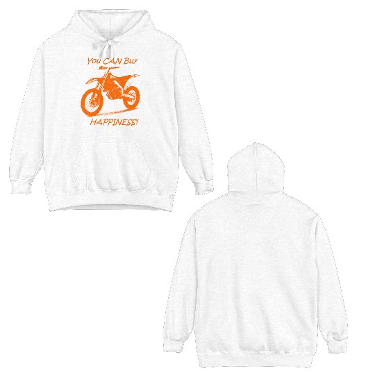 Buy Happiness - Orange on Black (KTM) Double Sided Hoodies