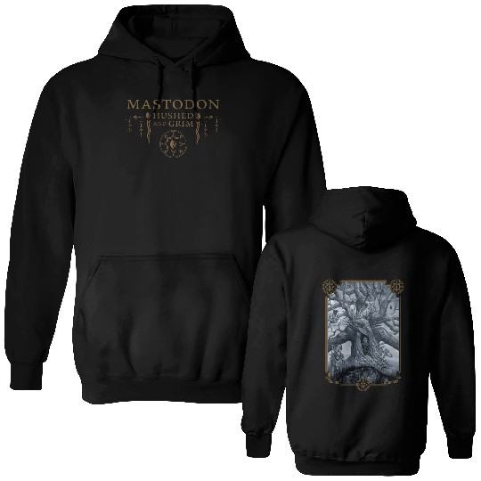 Mastodon Hushed & Grim Cover Unisex Double-Sided Hoodie