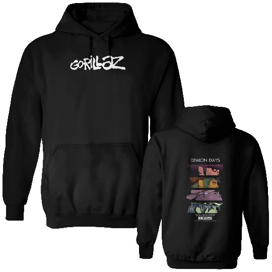 2025 Autumn/Winter Rock Band Gorillaz Demon Days Eyes 100% Pure Cotton Printing Hoodie Men Hip Hop Fashion Oversized Male Casual