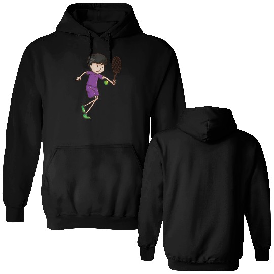 tennis player Double Sided Hoodies