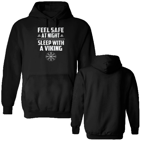 Doberman - viking! feel safe at night sleep with Double Sided Hoodies