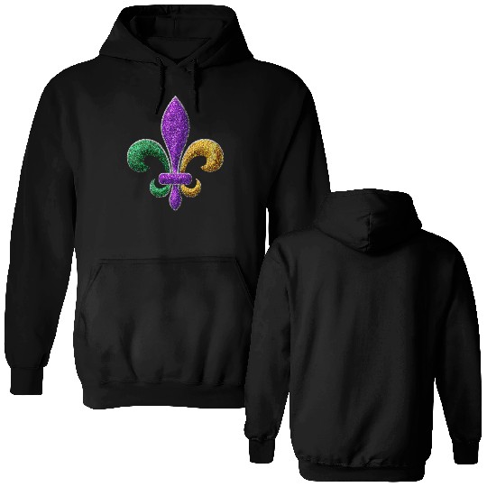 Mardi Gras New Orleans SaintsFleur De Lis Bling Double Sided Hoodies