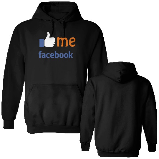 like me on facebook Double Sided Hoodies