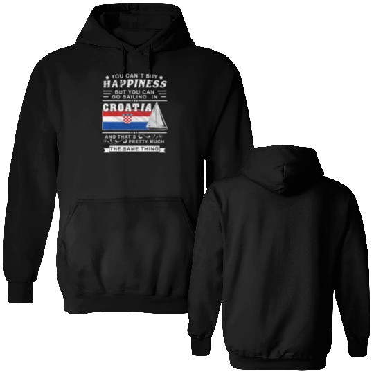 Croatia sailing, sailing ship Mediterranean gift Double Sided Hoodies
