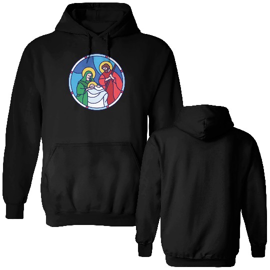 Josef Maria Jesus Jesus birth Bethlehem Christmas Double Sided Hoodies