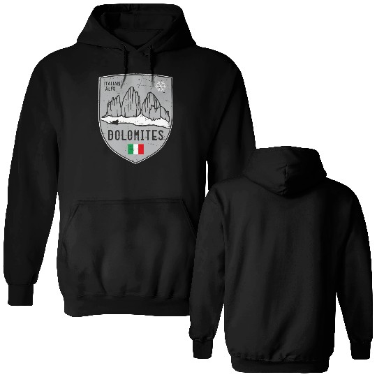 Dolomites Italy Emblem Double Sided Hoodies