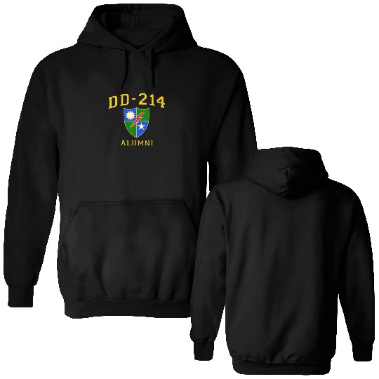 US Army Ranger Veteran DD214 Alumni Logo Insignia Double Sided Hoodies