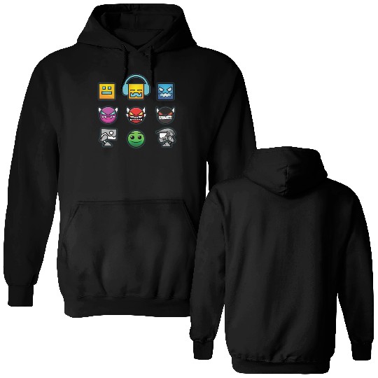 geometry dash insane Double Sided Hoodies