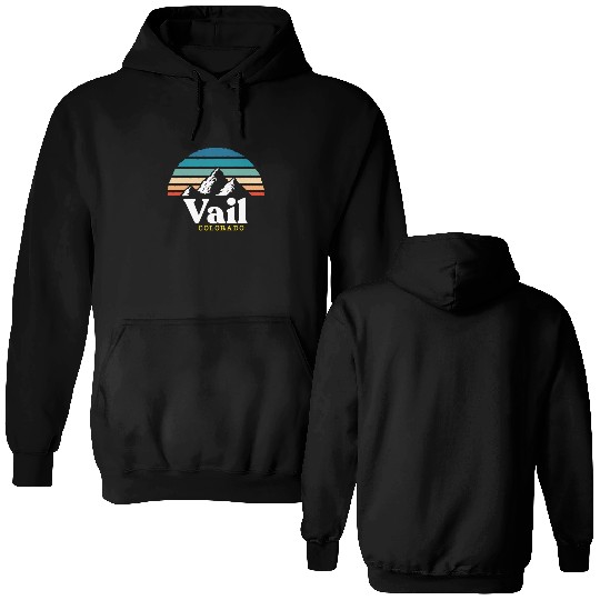 Vail Colorado Usa Ski Resort 1980S Retro Gift Double Sided Hoodies