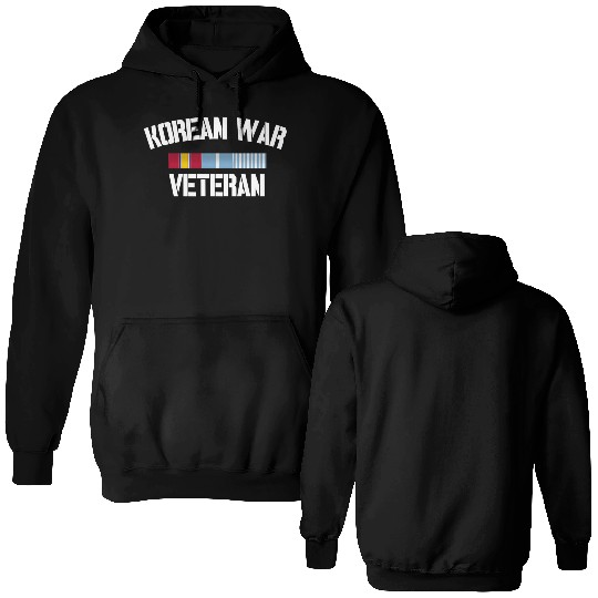 Korean War Veteran Pride Korea Service Ribbon birt Double Sided Hoodies