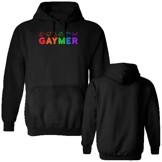 gaymer / gay pride gamer Double Sided Hoodies