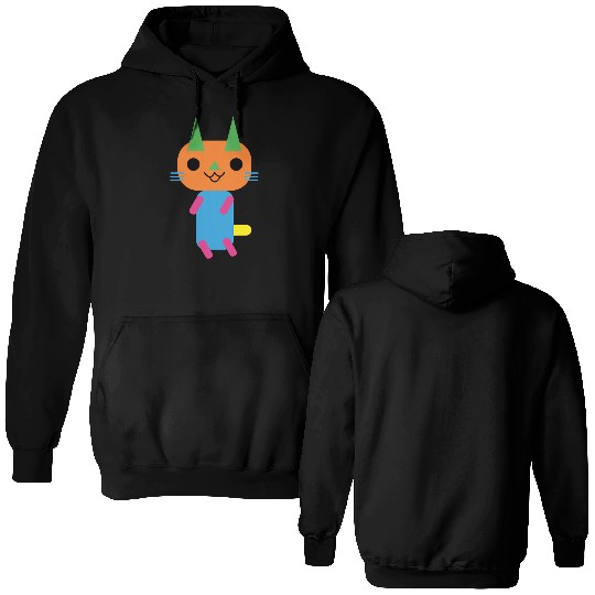 Cat Rectangle And Triangle Shape Double Sided Hoodies