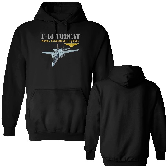 F 14 Tomcat Naval aviation Double Sided Hoodies