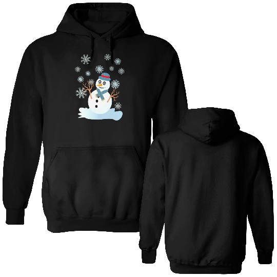 Funny snowman christmas Double Sided Hoodies