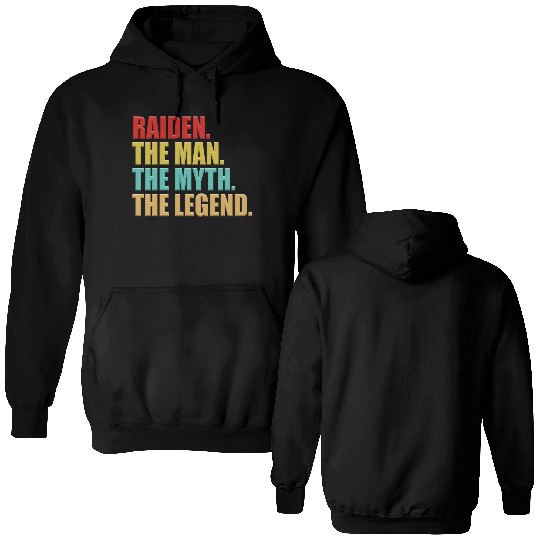 Mens Raiden The Man The Myth The Legend Double Sided Hoodies