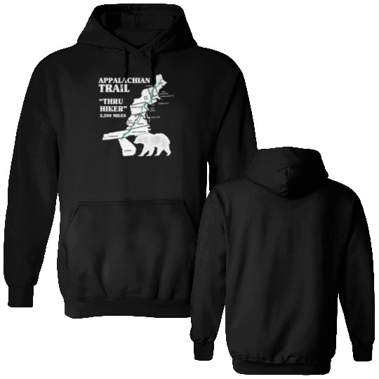 Thruh Hiker, Appalachian Trail - US Trail Double Sided Hoodies