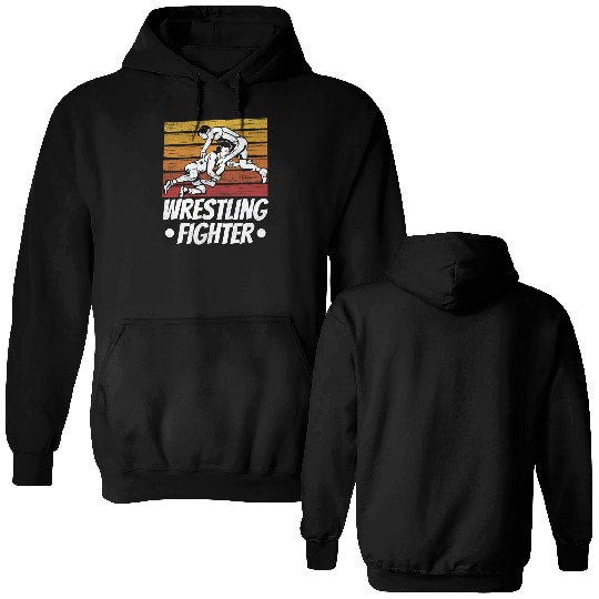 Wrestling Fighter Wrestle Hobby Wrestler Double Sided Hoodies