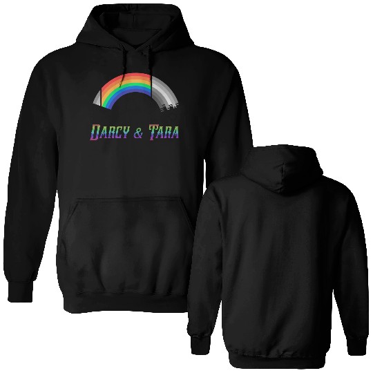 Heartstopper Rainbow Darcy and Tara LBGTQIA+ Double Sided Hoodies