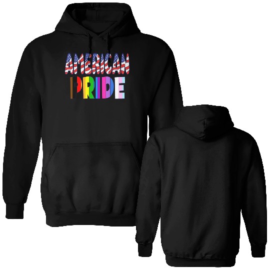 American Pride - LGBTQ+ America Pride Month July 4 Double Sided Hoodies