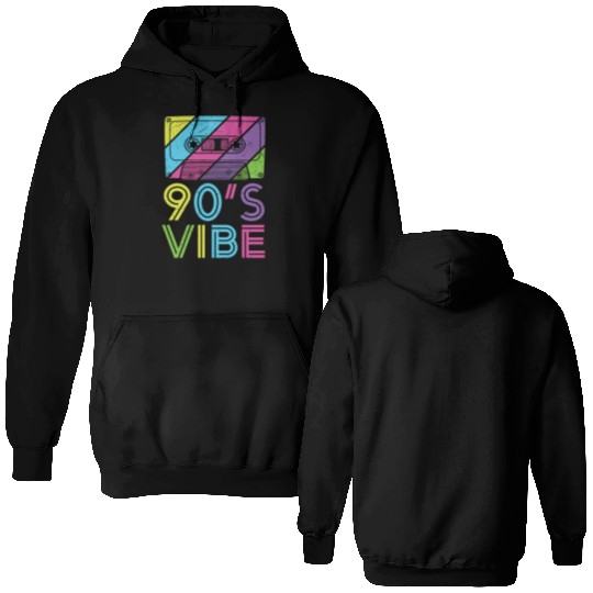 90's Vibe Retro Cassette Tape Music Double Sided Hoodies
