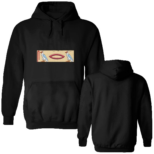 sara in Hieroglyphics Double Sided Hoodies