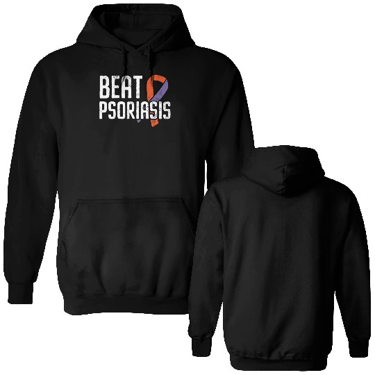 Beat Psoriasis Skin Disease Psoriasis Awareness Double Sided Hoodies