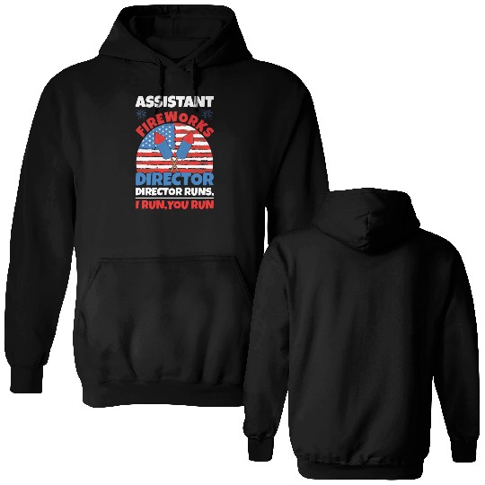 America American Fireworks Director 4th Of July Double Sided Hoodies