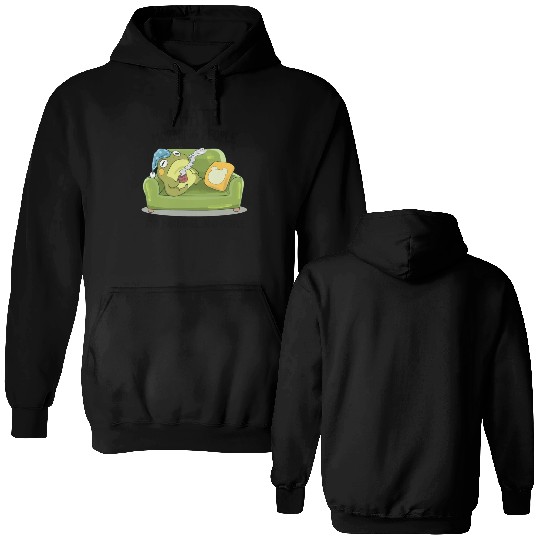 Toad Frog Drinking Coffee I Hate Morning People Double Sided Hoodies