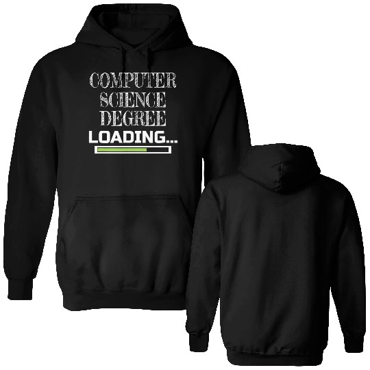 Computer Science Degree Loading CS School Major Double Sided Hoodies
