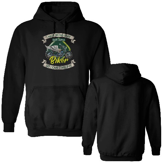 Biker Chopper Racing Two-Wheeler Double Sided Hoodies