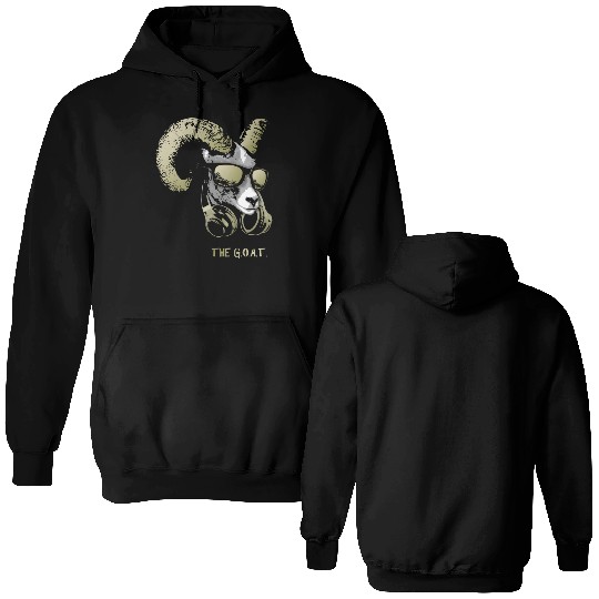 The Goat Bling Cool and Funny Music Animal with Double Sided Hoodies