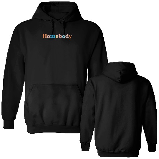 Retro Homebody Rather Be Inside Vintage Introvert Double Sided Hoodies