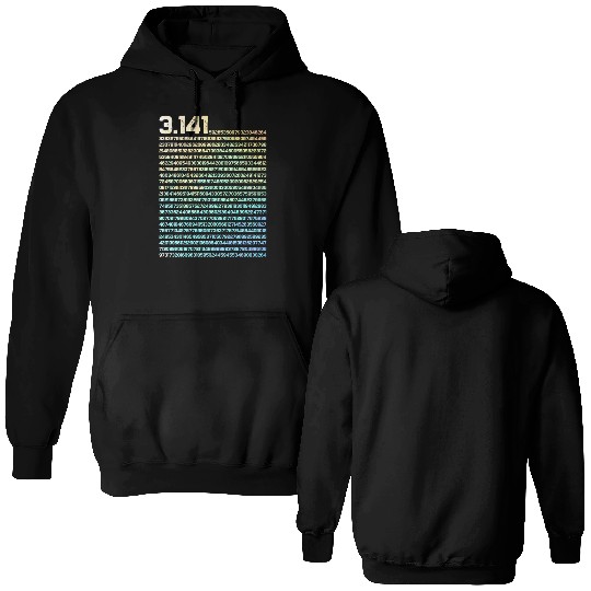 3.14 Math Physics Irrational Number 3.14 Pi Day Double Sided Hoodies