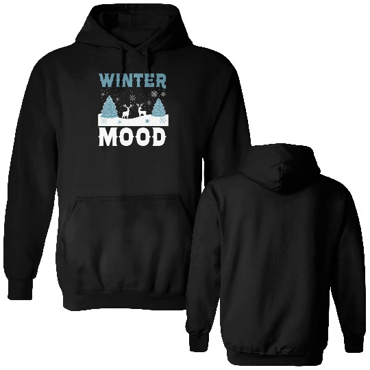 Winter Mood Snow Snowy Climate Winter Season Double Sided Hoodies