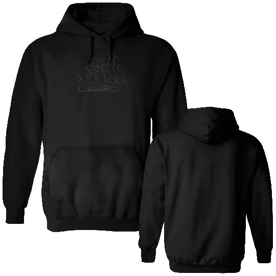 Hello Fourth Grade Student Teacher Back to School Double Sided Hoodies